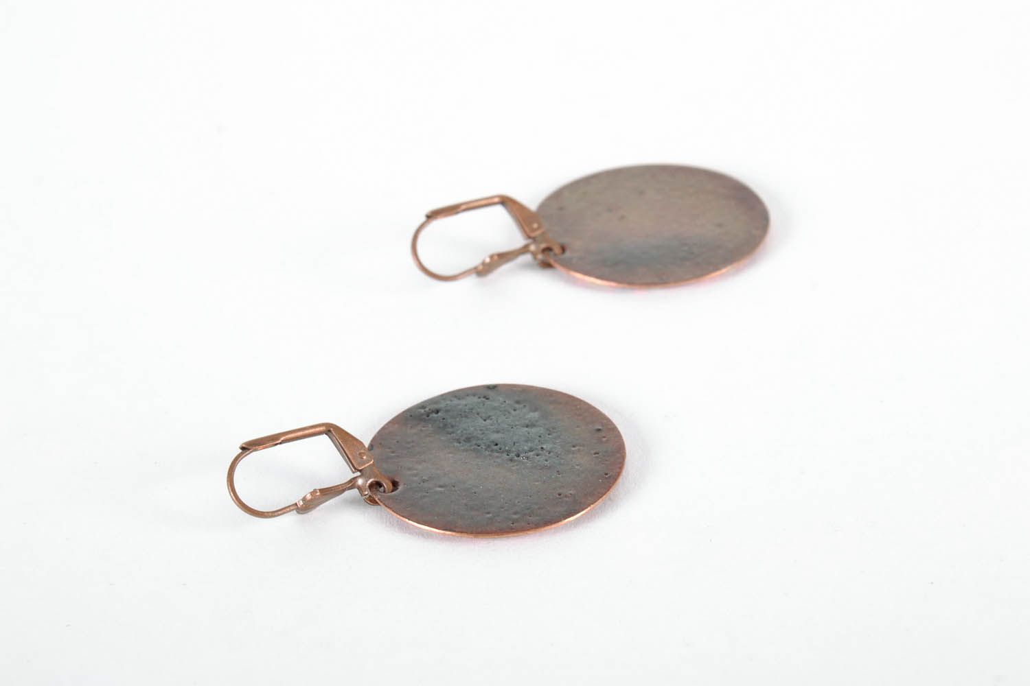 Copper earrings Sunset photo 3