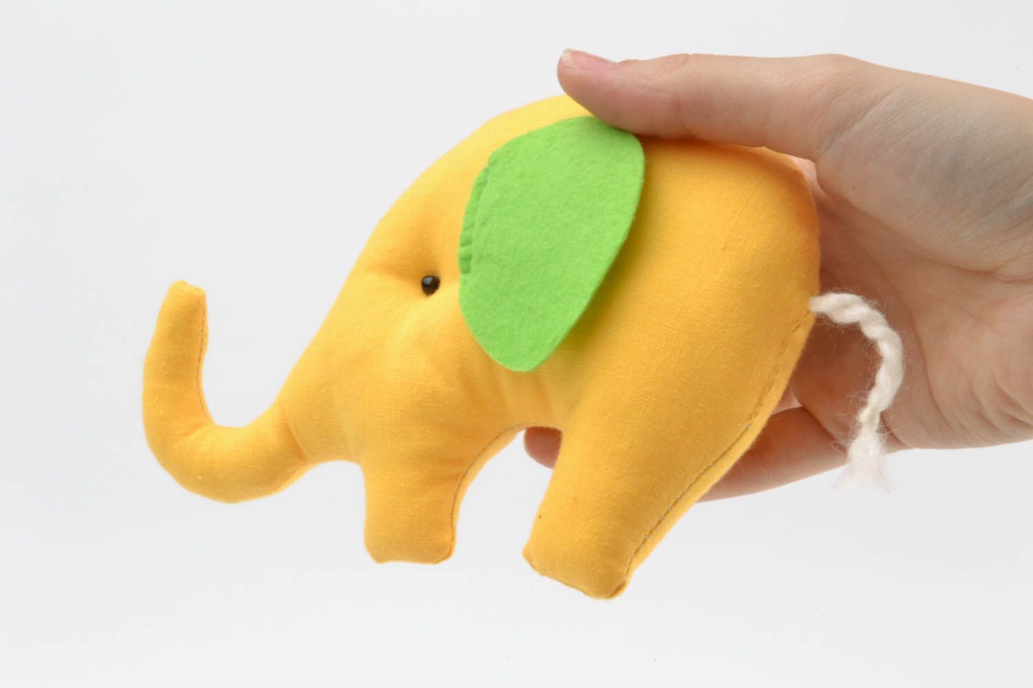 Elefantino di peluche fatto a mano pupazzo di peluche giocattolo di peluche
 foto 2