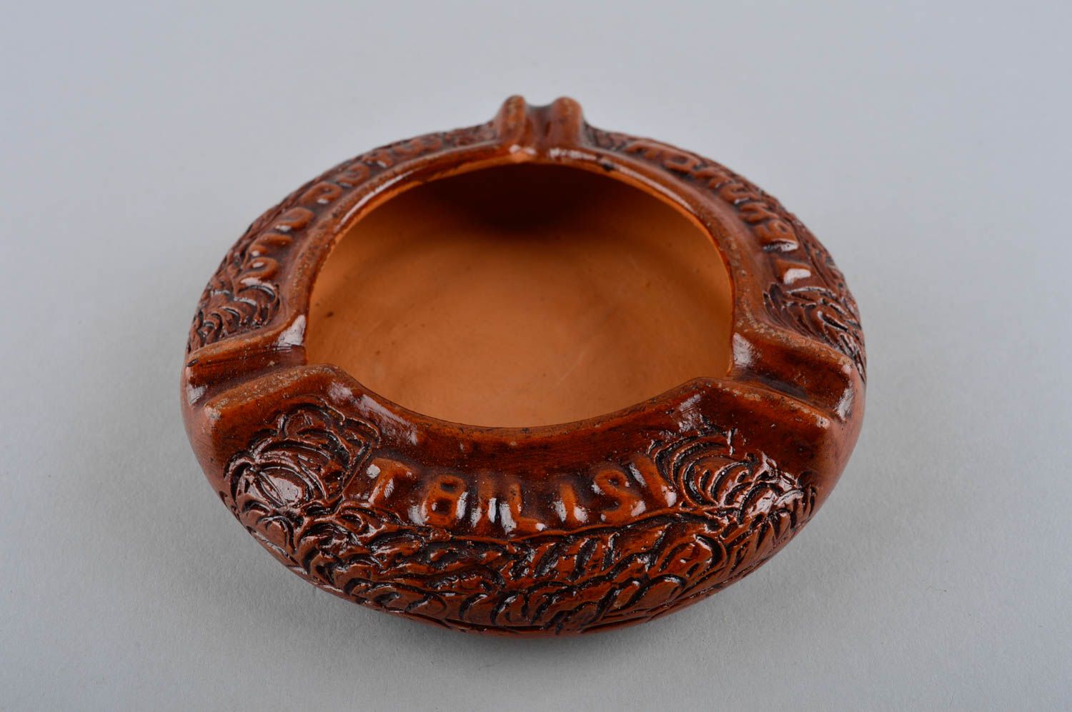 Cenicero artesanal de cerámica elemento decorativo regalo original para hombre foto 3