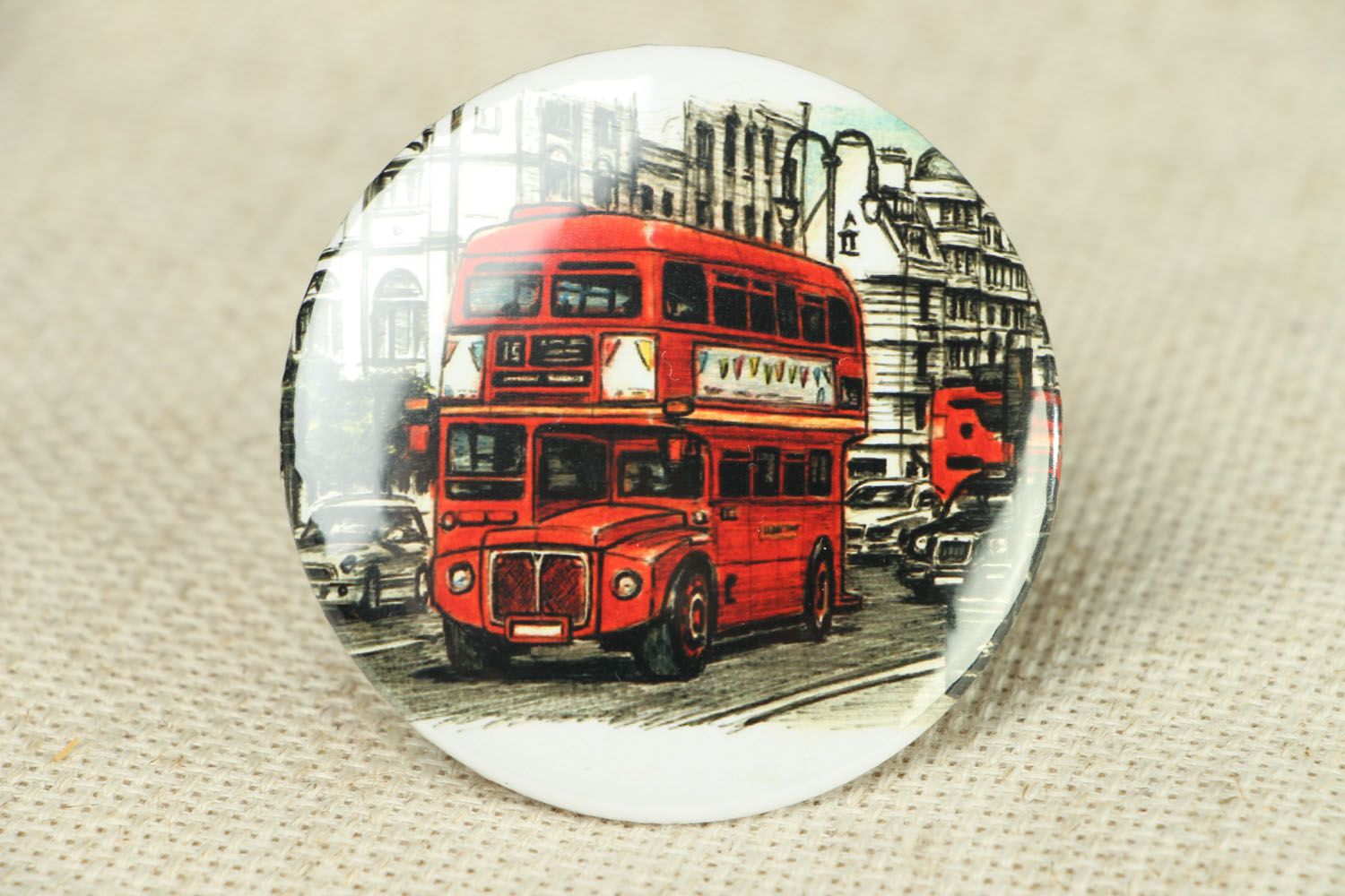 Handgemachter Taschenspiegel London foto 1