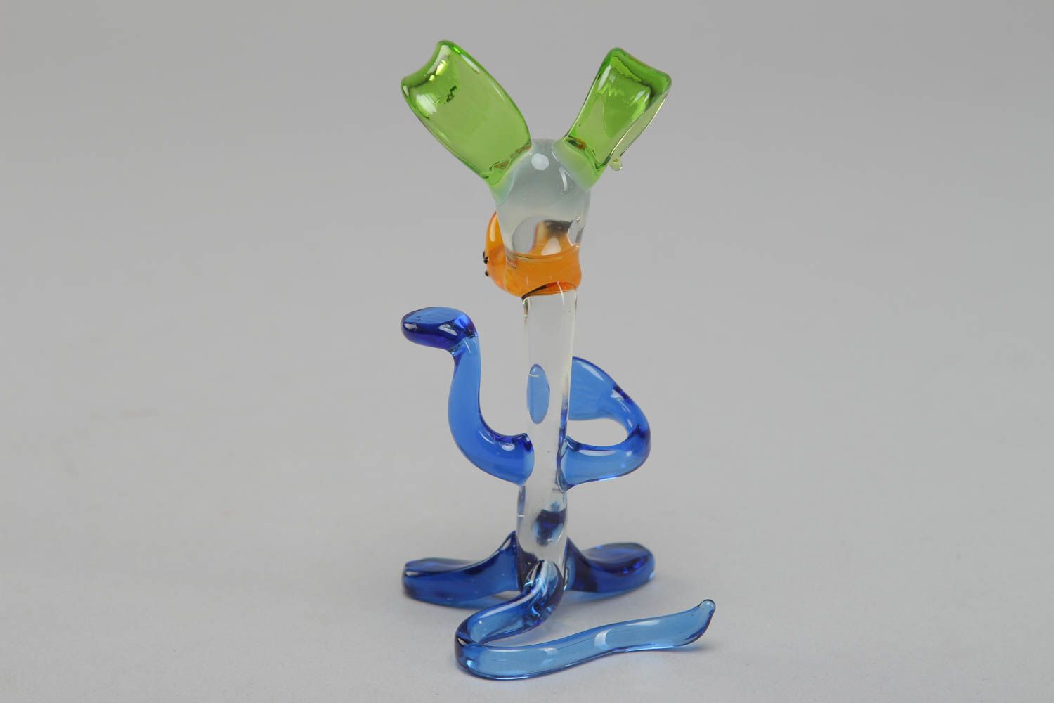 Figurine miniature en verre au chalumeau multicolore décorative faite main Chien photo 3