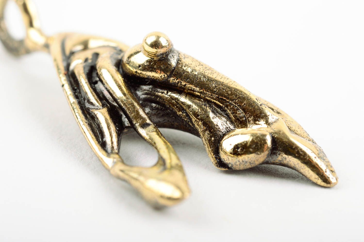 Handmade designer pendant brass stylish necklace metal accessory cute gift photo 4