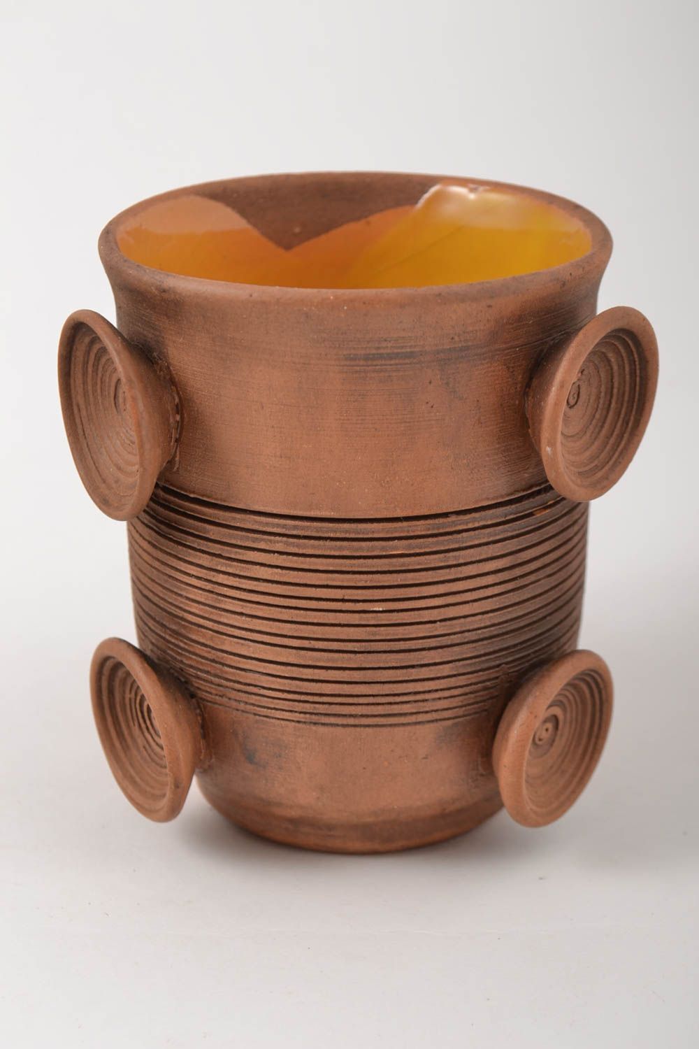 Taza de barro hecha a mano vajilla de cerámica étnica utensilio de cocina  foto 3