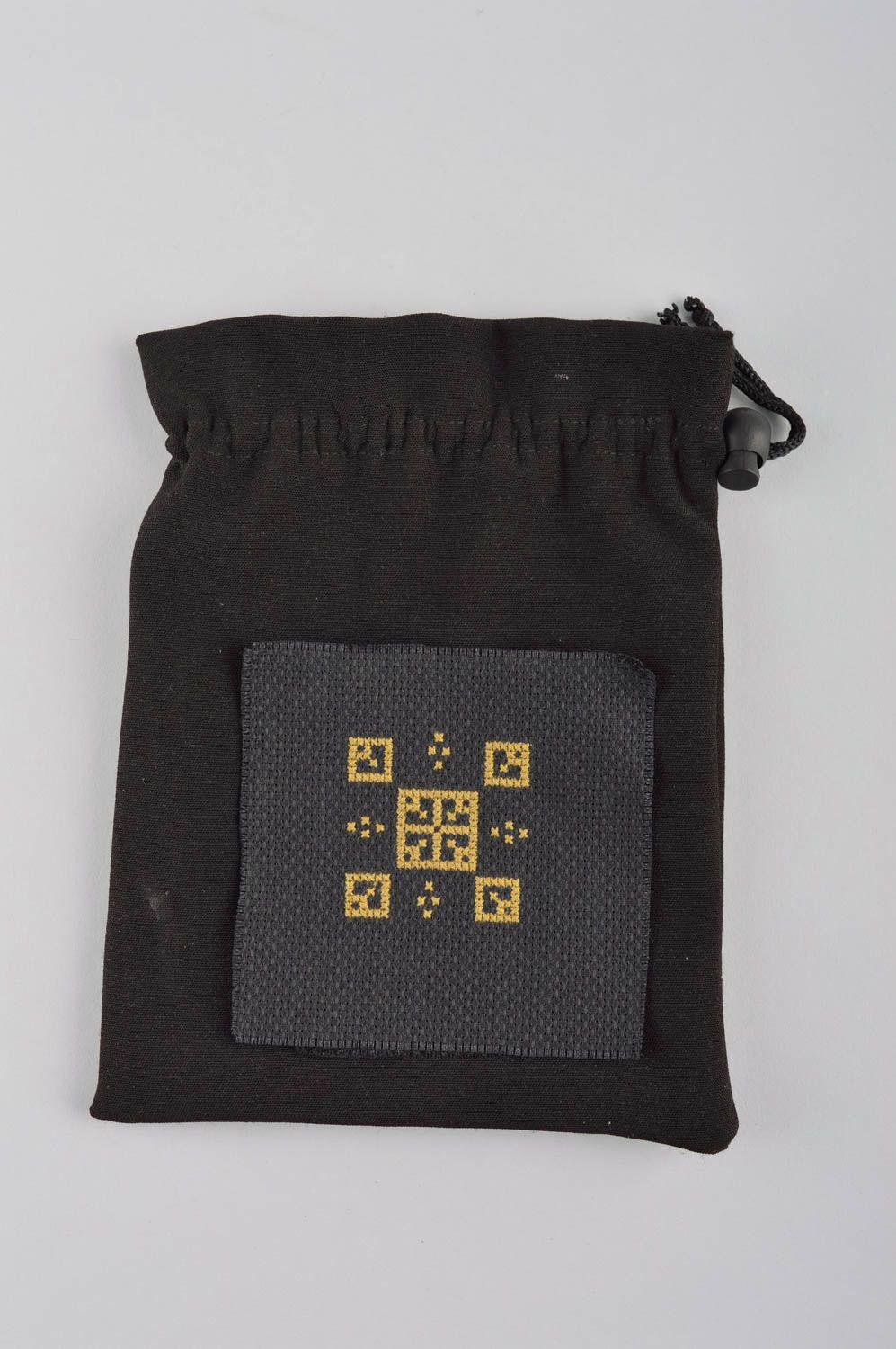 Кошелек из ткани мешочек для монет ручной работы с вышивкой женский кошелек фото 2