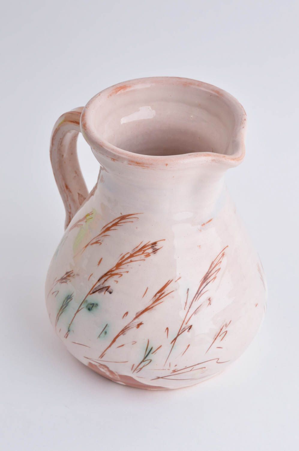 Geschirr aus Keramik handgefertigt Ton Krug ausgefallener Dekorartikel 2 L foto 3