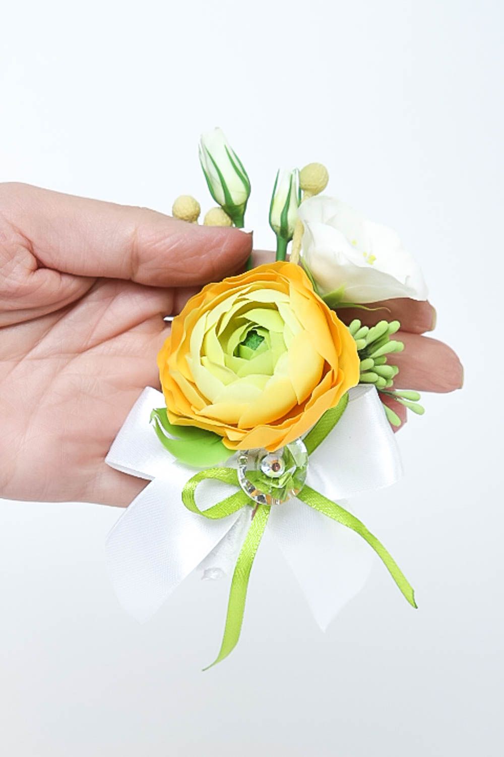 Ramillete de flores hecho a mano adorno para boda flores artificiales  foto 5