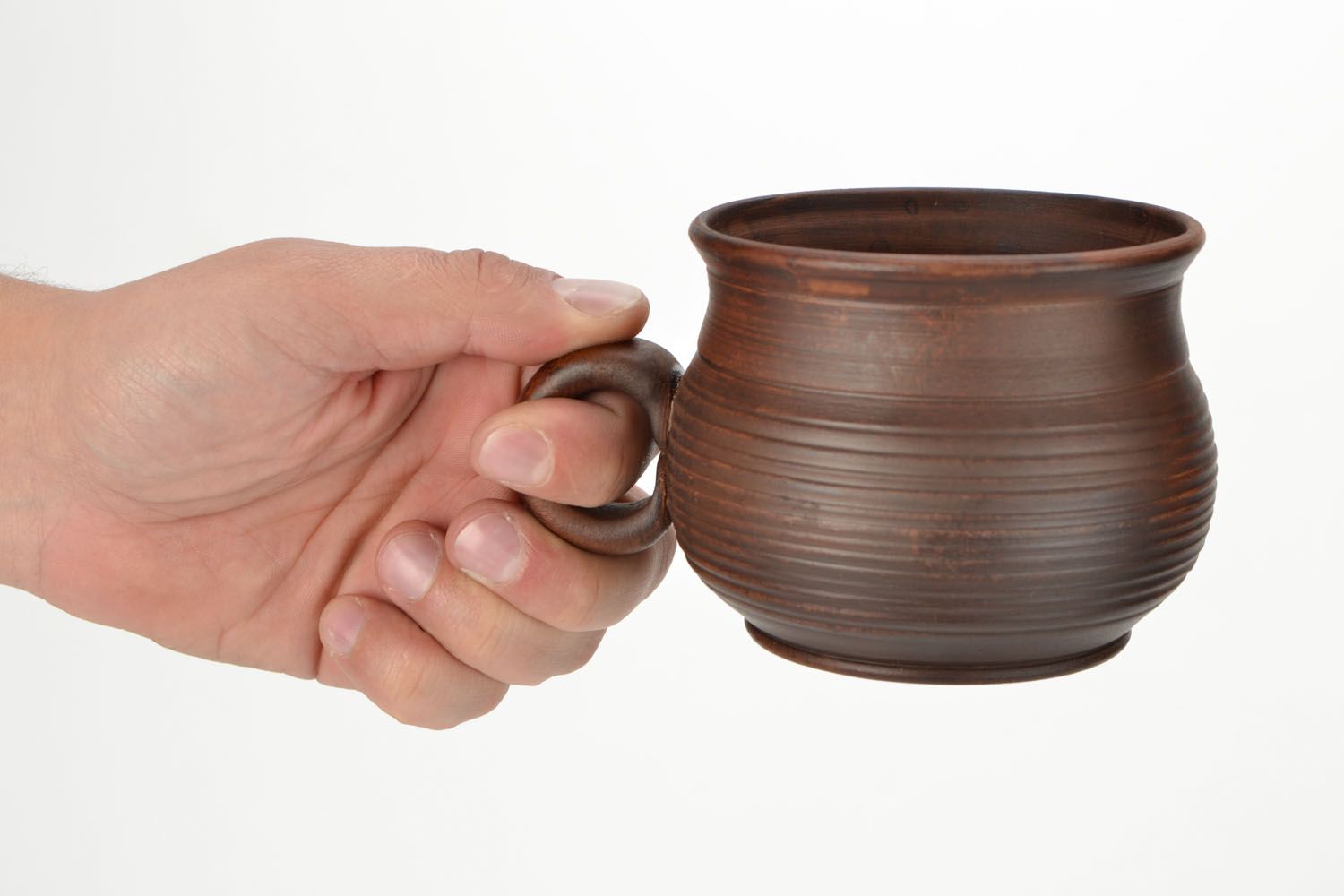 Caneca artesanal para chá de cerâmica  foto 2