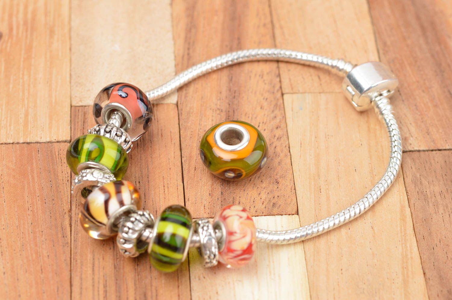 Beautiful handmade glass bead DIY accessories jewelry making supplies  photo 4