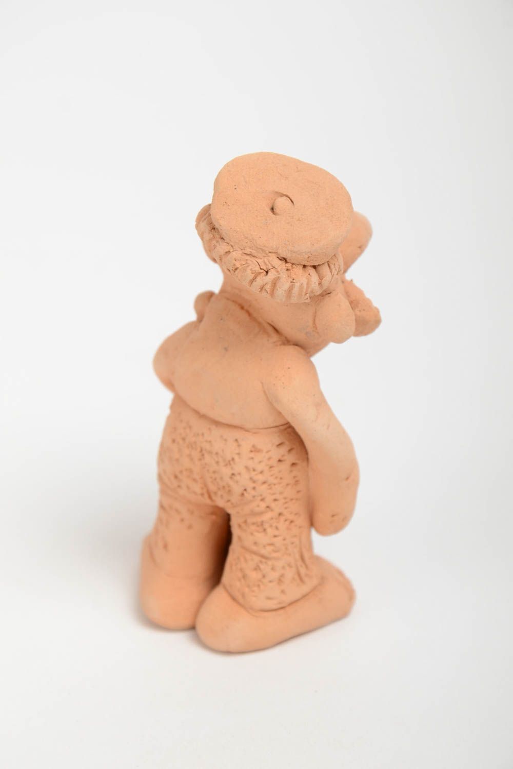 Beautiful handmade designer ceramic statuette of funny man for home decor photo 3