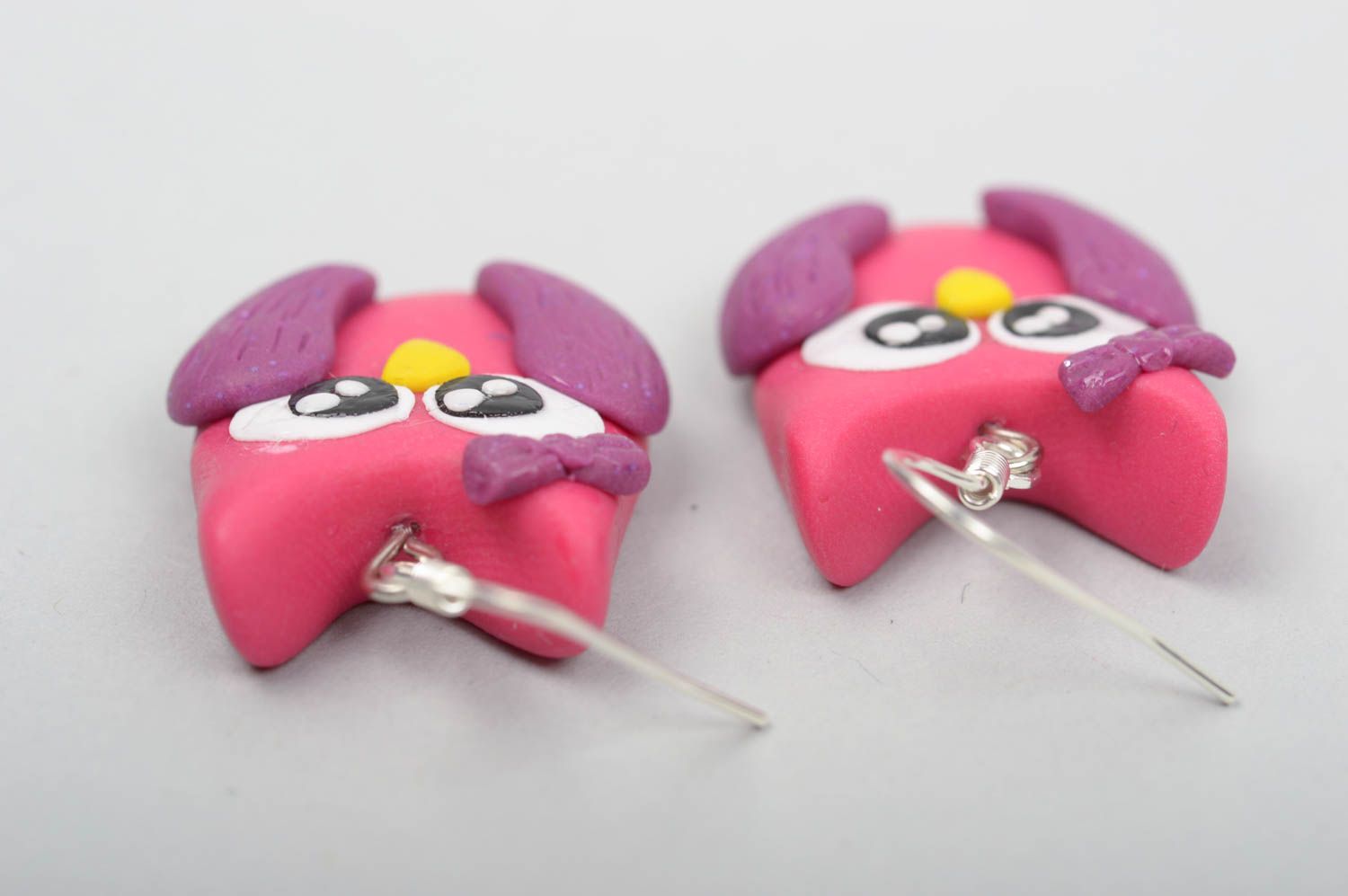 Handmade earrings polymer clay fashion jewelry kids accessories gifts for kids photo 2