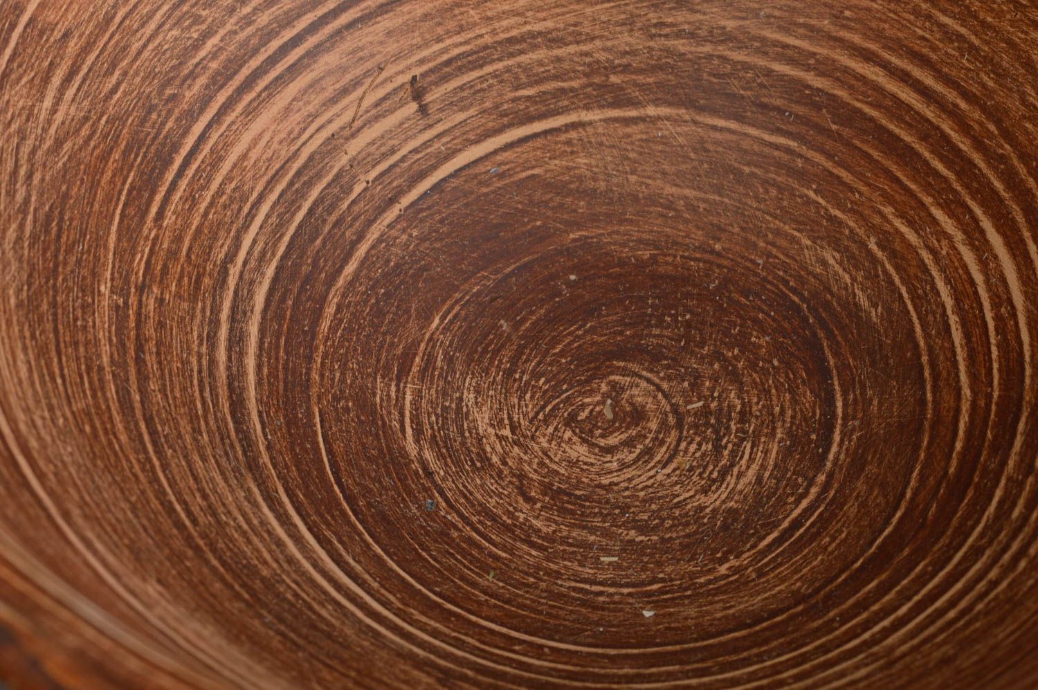 Салатник из глины коричневый глубокий с волнистым краем стильный ручная работа фото 5