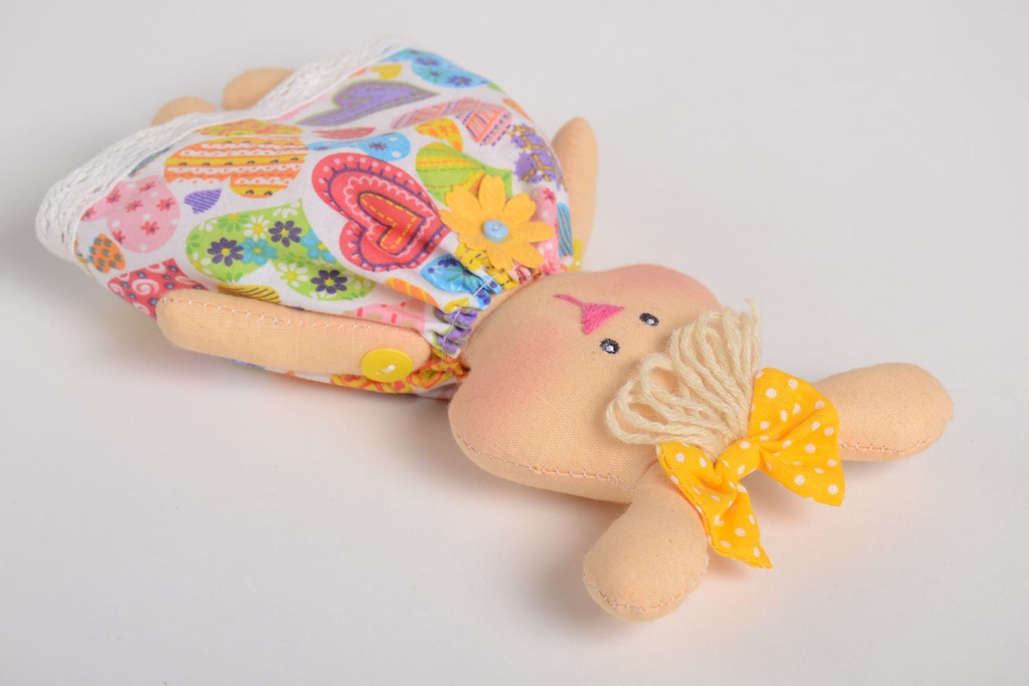 Мягкая игрушка ручной работы игрушка заяц девочка детская игрушка текстильная фото 5