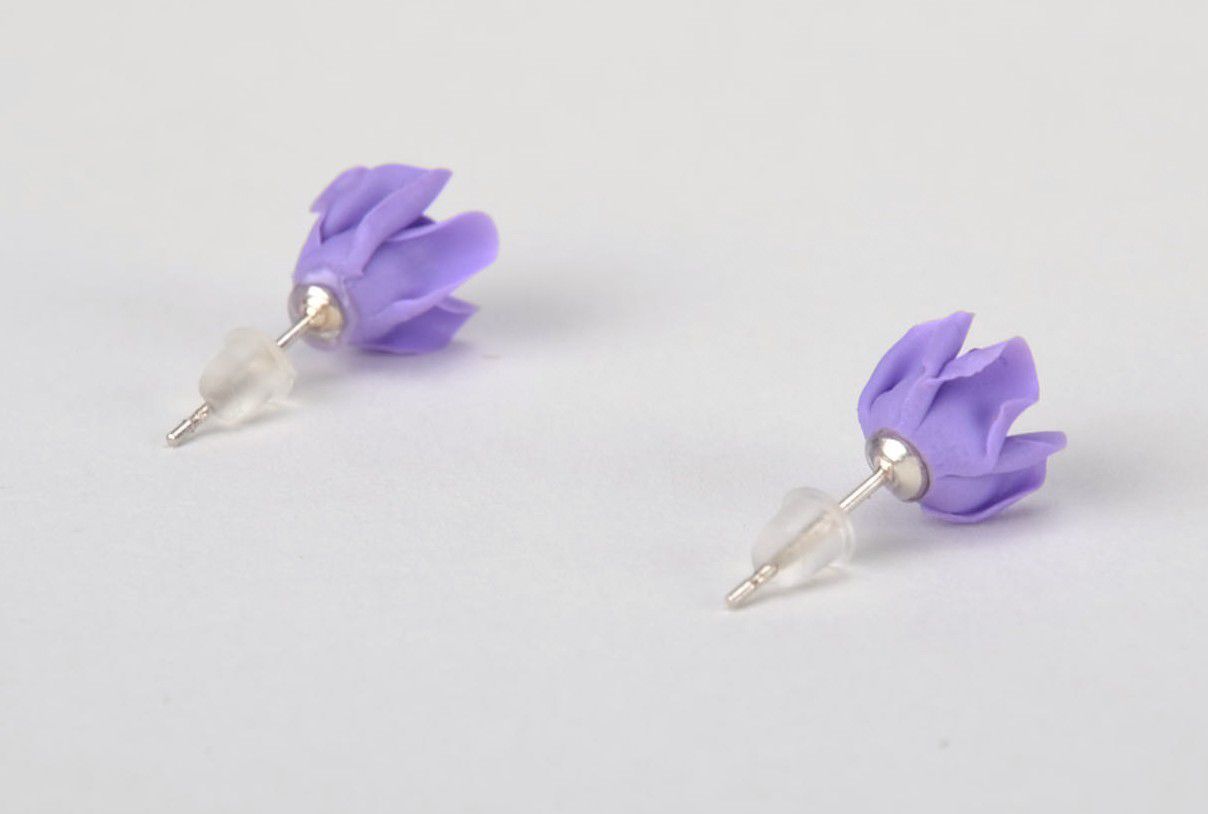 Stud earrings Violet Rose photo 3