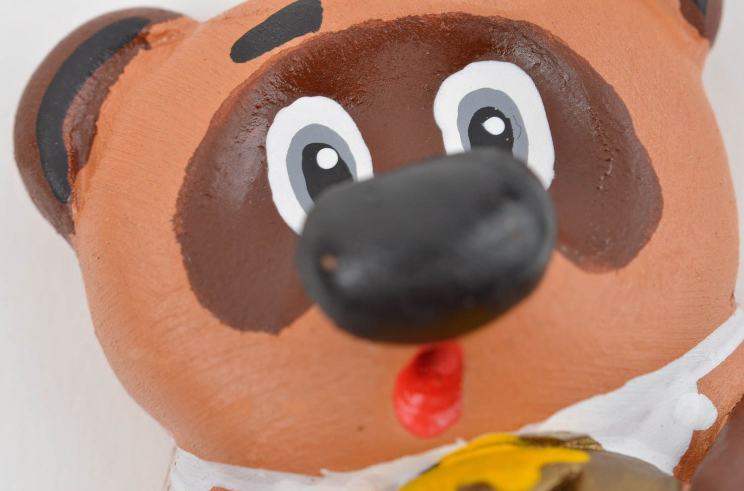 Magnet ours en céramique brun amusant fait main original pour réfrigérateur photo 5