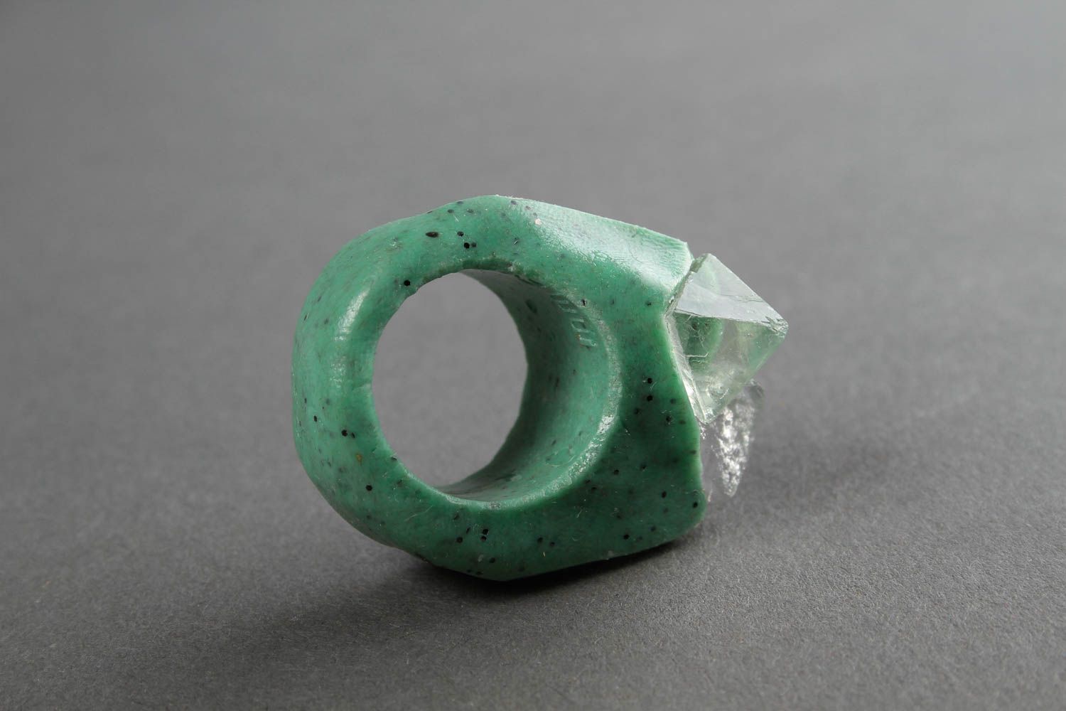 Кольцо ручной работы украшение из полимерной глины украшение кольцо модное фото 4