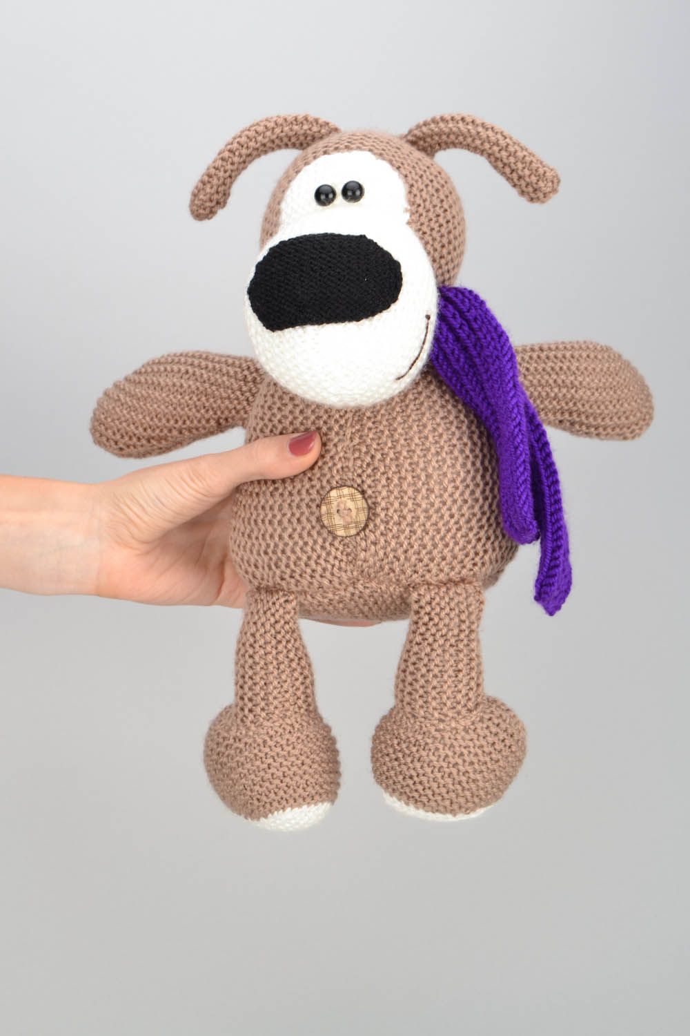 Knitted soft toy Dog Buffy photo 2