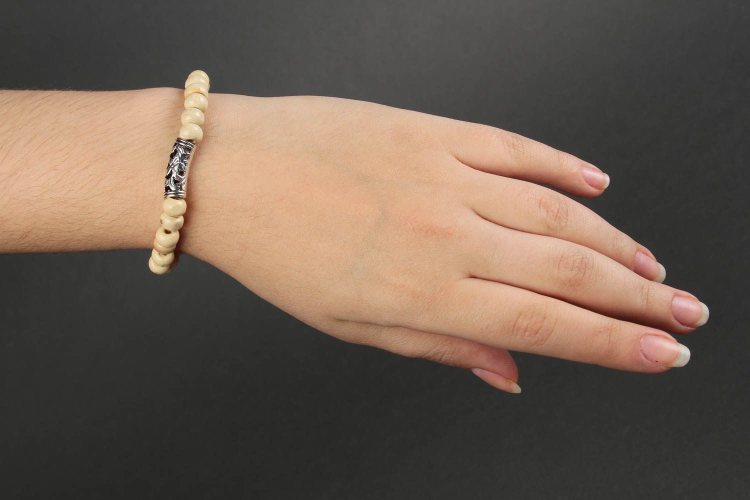 Handmade designer laconic bracelet unusual elegant bracelet holiday accessory photo 2
