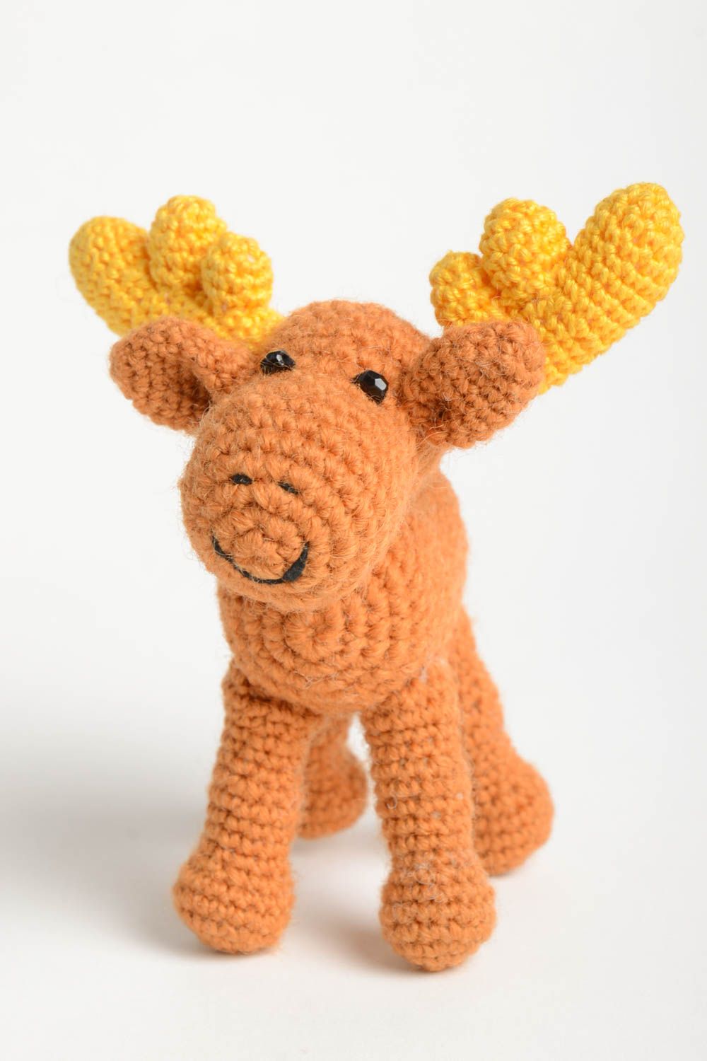 Jouet tricoté au crochet Peluche faite main Cadeau enfant original Cerf photo 2