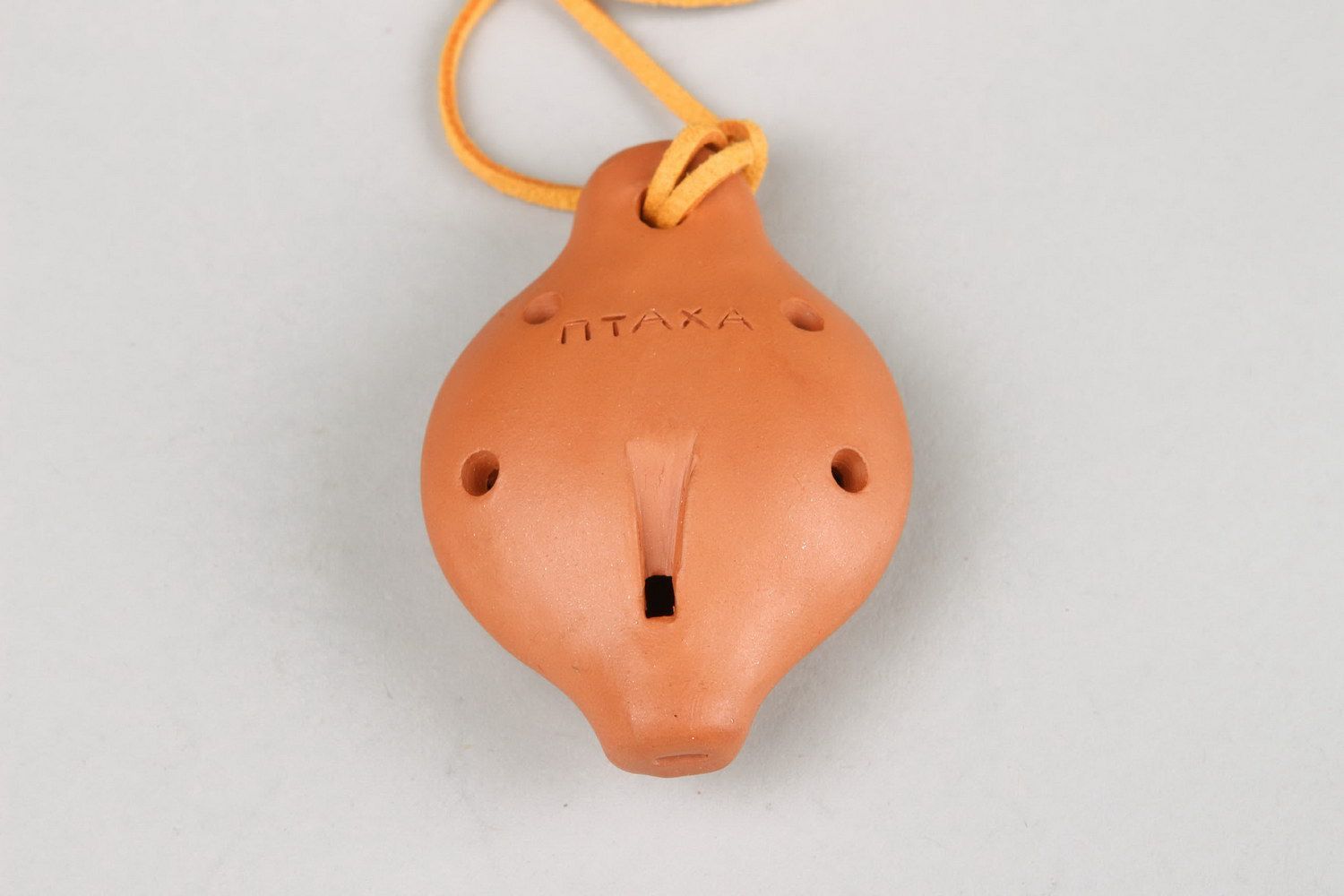 Tin whistle pendant made of clay, 5 sounds photo 3