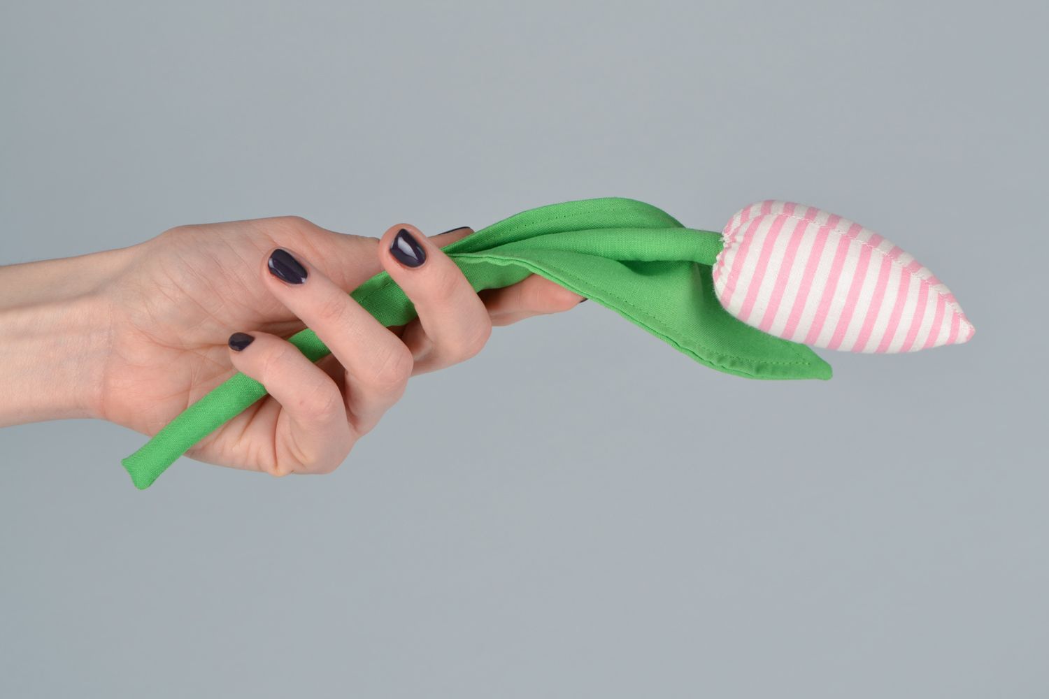 Fleur artificielle en tissu artisanale Tulipe photo 2