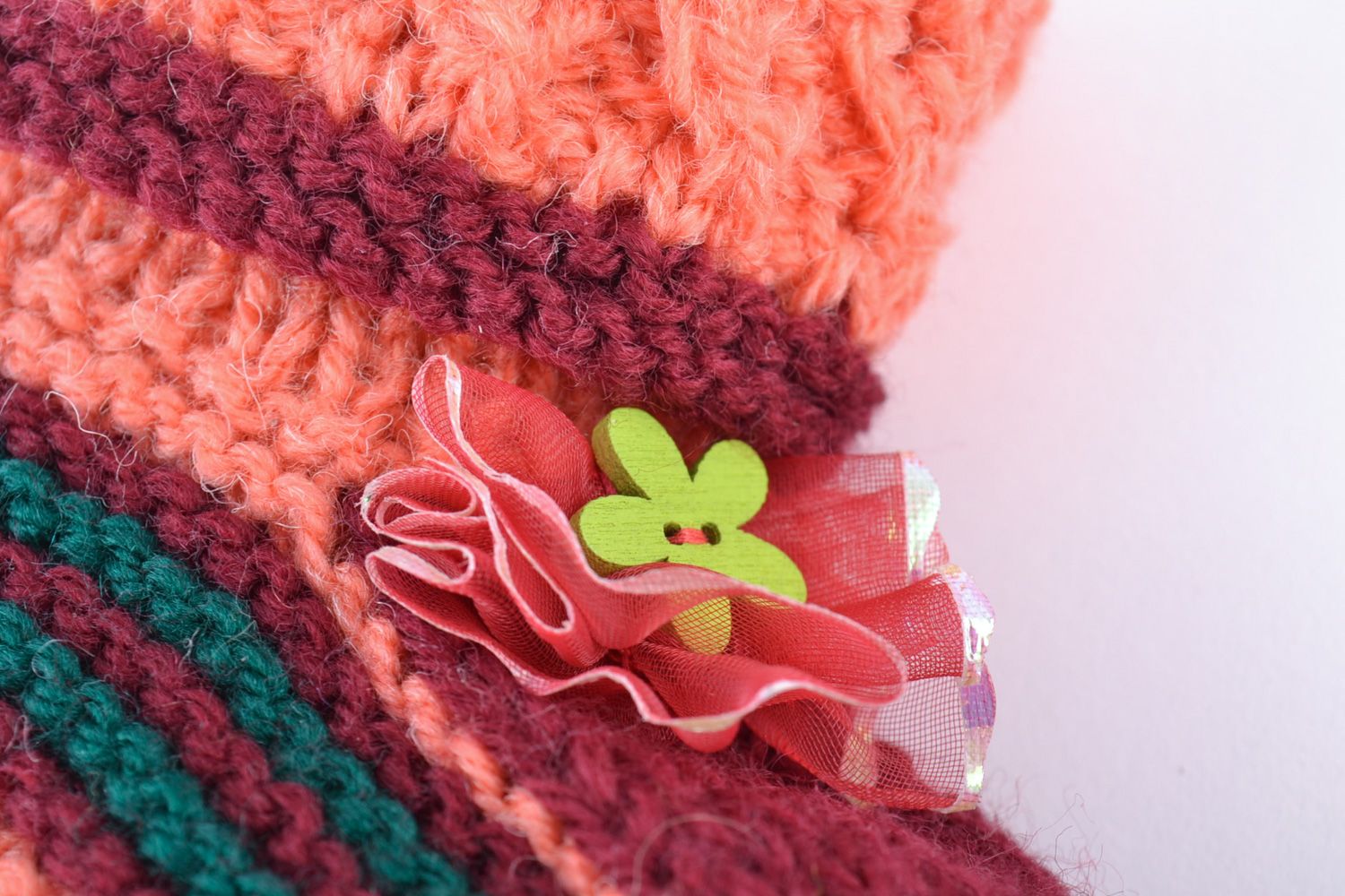 Chaussons bébé tricotés faits main en laine chauds originaux pour enfant photo 3
