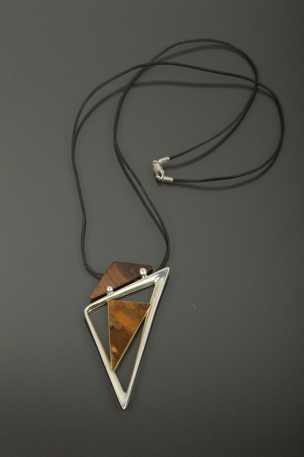 Anhänger aus Holz handgefertigt Halsketten Anhänger Edelstein Schmuck originell foto 1
