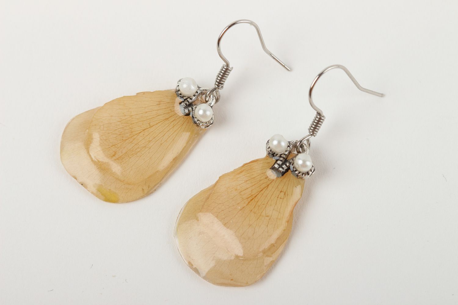 Handmade ausgefallener Ohrschmuck Ohrringe für Damen Epoxidharz Schmuck  foto 2