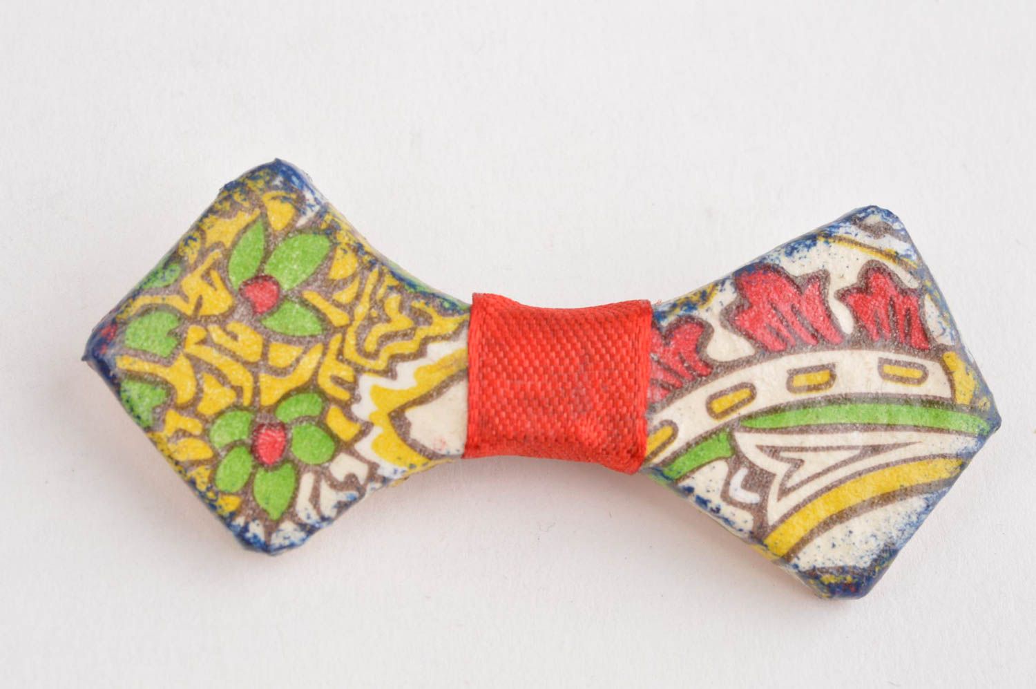 Handmade jewelry bow tie brooch cold porcelain fashion accessories unique gifts photo 2