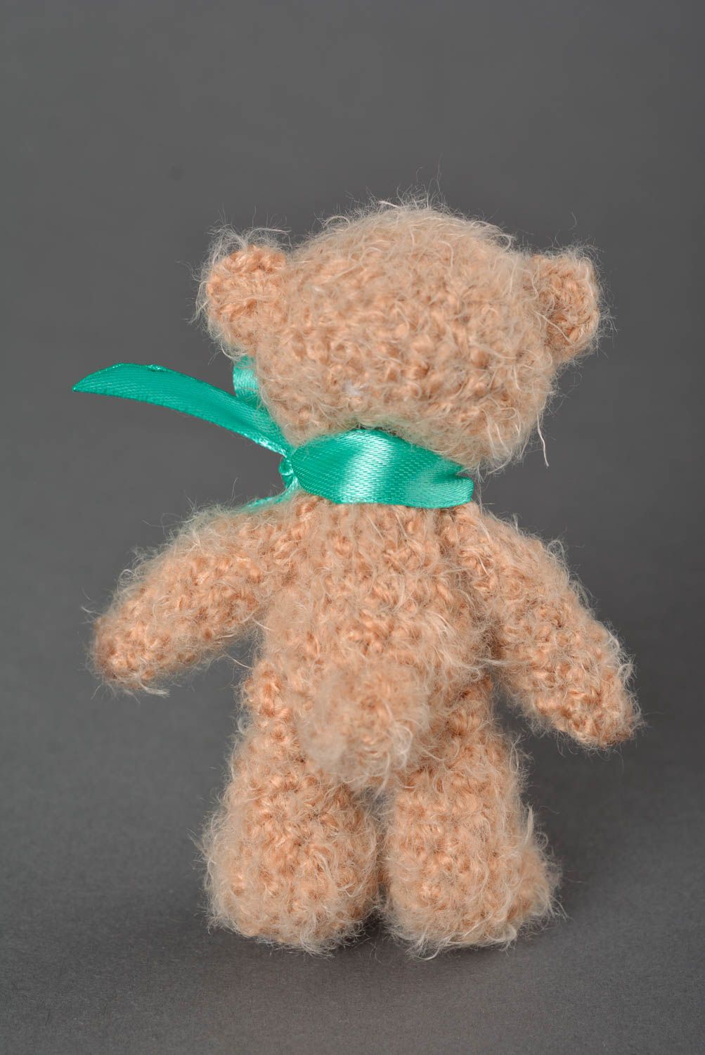 Мягкая игрушка ручной работы детская игрушка из шерсти игрушки крючком Мишка фото 4