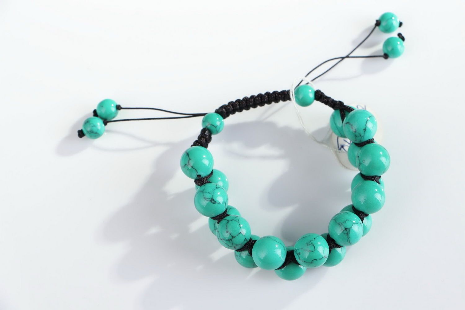 Double bracelet made of turquoise photo 3