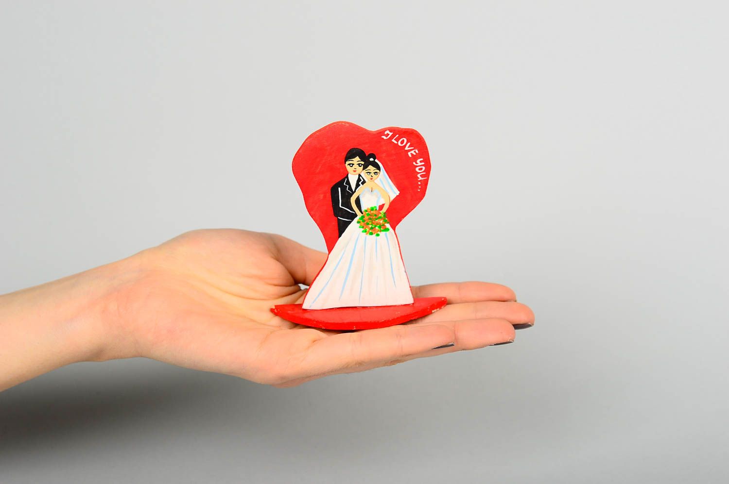 Фигурка ручной работы фигурка из фанеры свадебный декор романтичный Пара фото 2