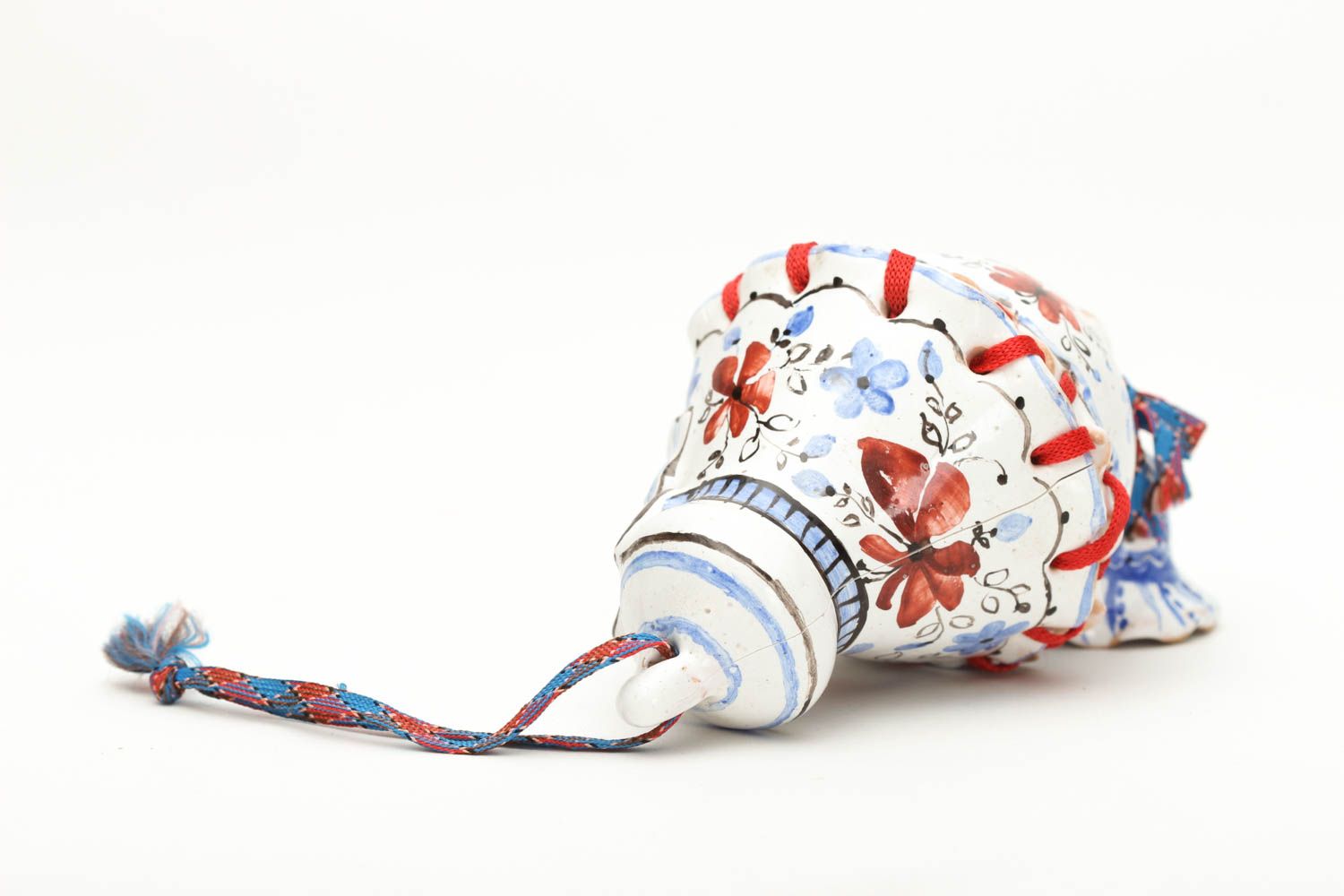 Игрушка из глины ручной работы глиняная игрушка с росписью украшение для дома фото 2