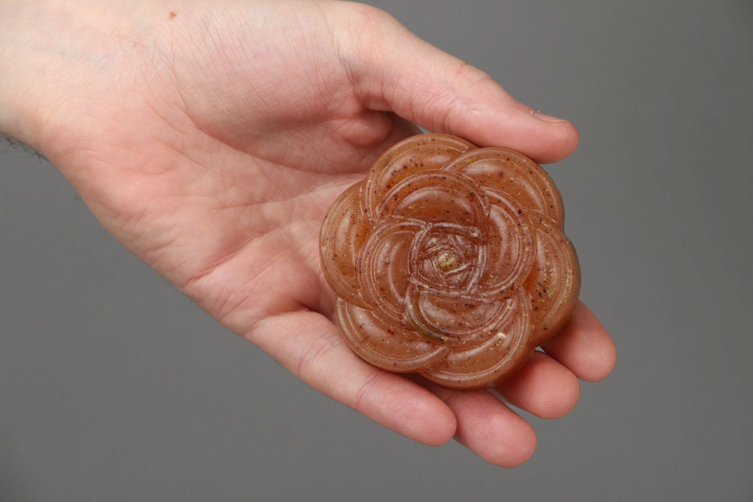 Homemade soap on the basis of pink and yellow clay Rose photo 5
