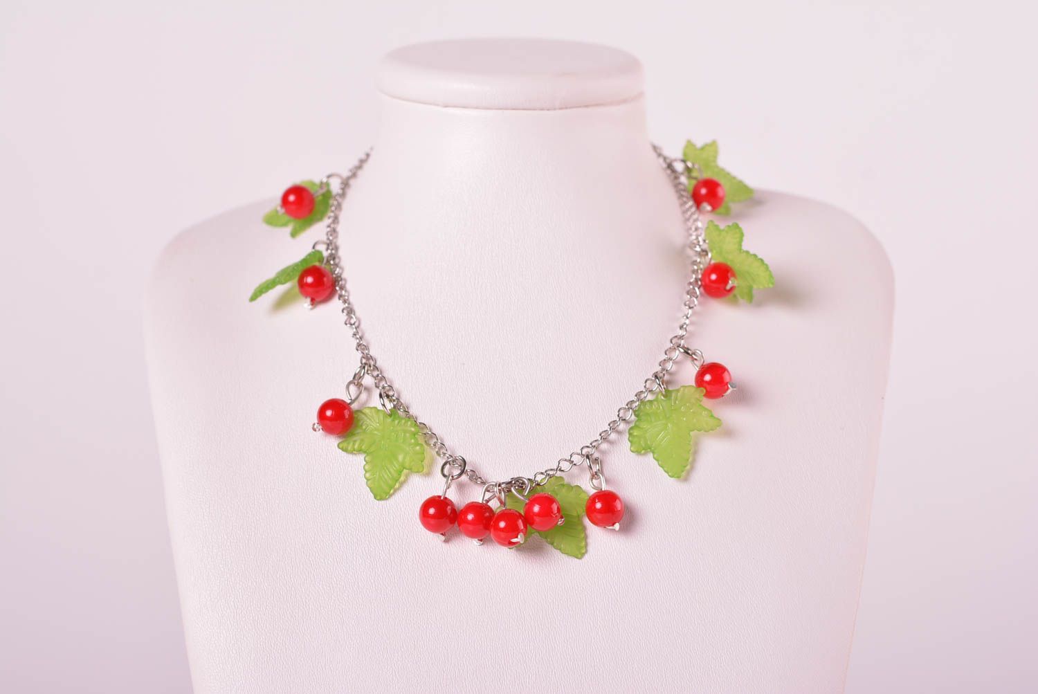 Polymer clay necklace handmade flower necklace designer necklace women jewelry photo 1