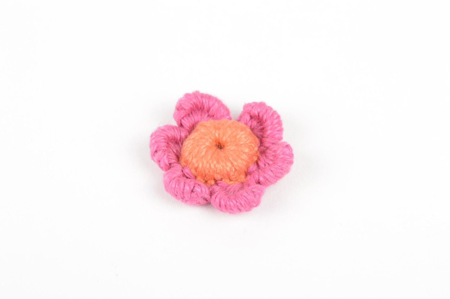 Handmade stylish blank for jewelry crocheted cute flower jewelry fittings photo 2