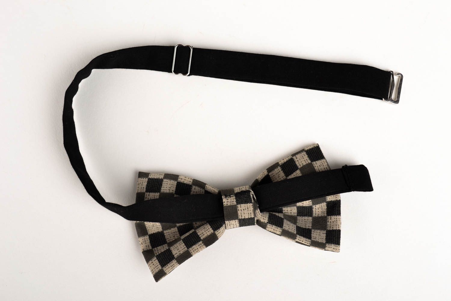 Handmade stylish cute bow tie unusual dark bow tie designer accessory for men photo 2