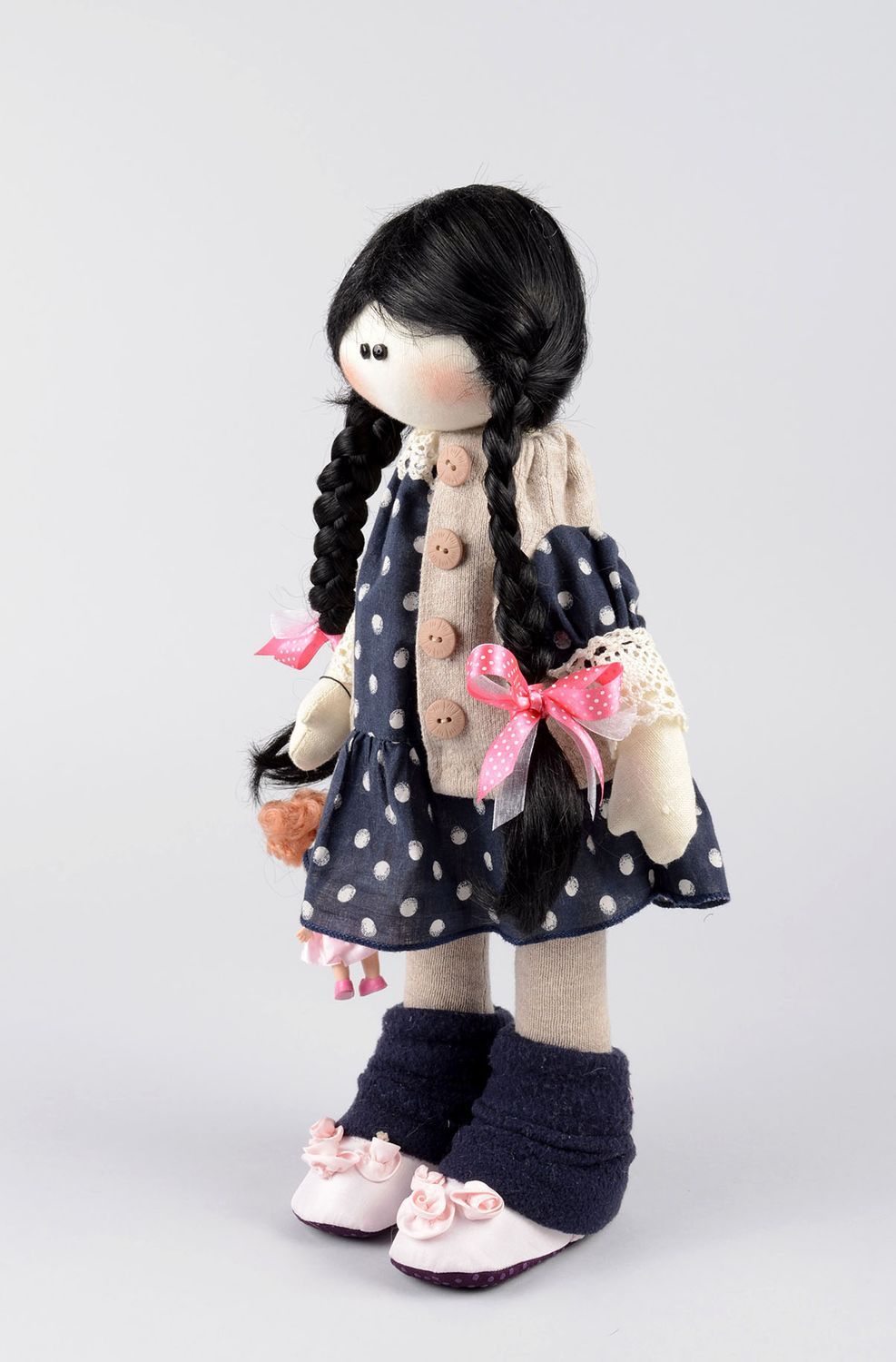 Handmade soft doll girl doll toys for kids nursery decor gifts for children photo 3