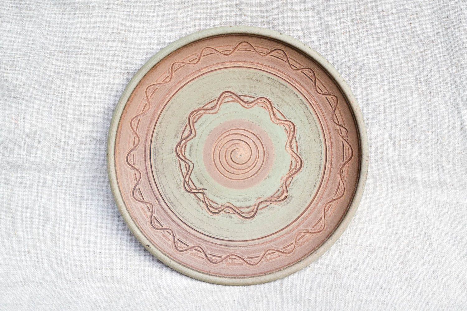 Plato de cerámica hecho a mano pintado regalo para mujer  decoración de interior foto 3