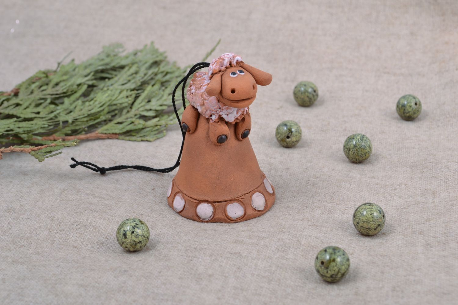 Ceramic bell with sheep photo 1