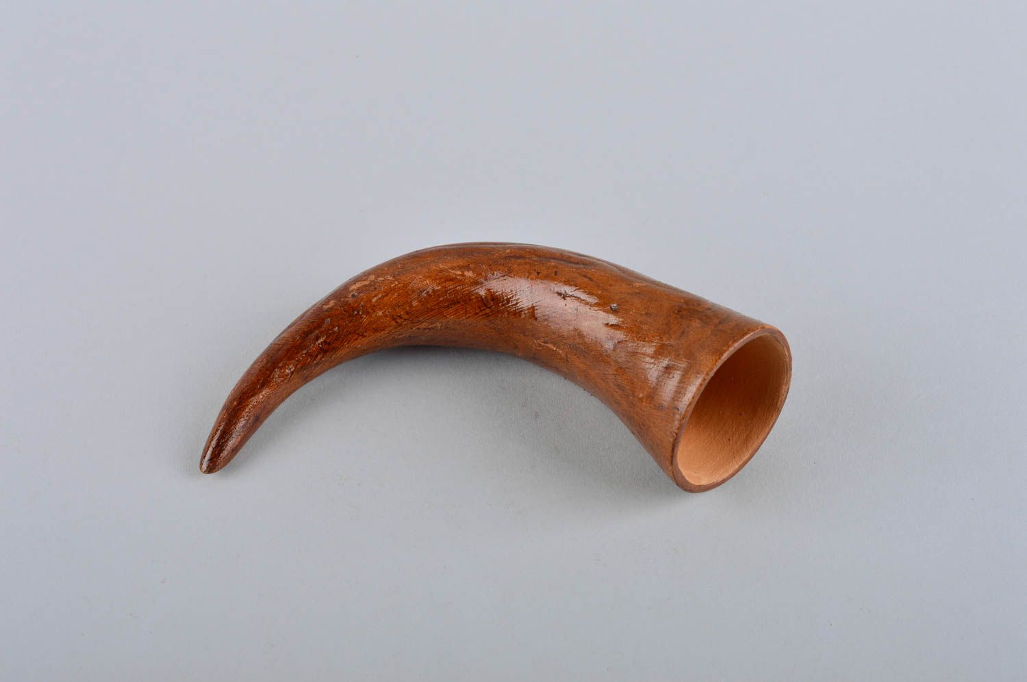 Handmade Keramik Behälter Trink Horn Geschenk für Männer aus Ton klein 50 ml foto 2