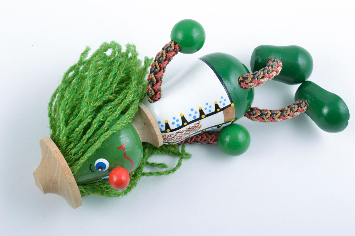 Handgemachtes originelles Öko Spielzeug aus Holz mit Bemalung Wassermann Geschenk foto 4