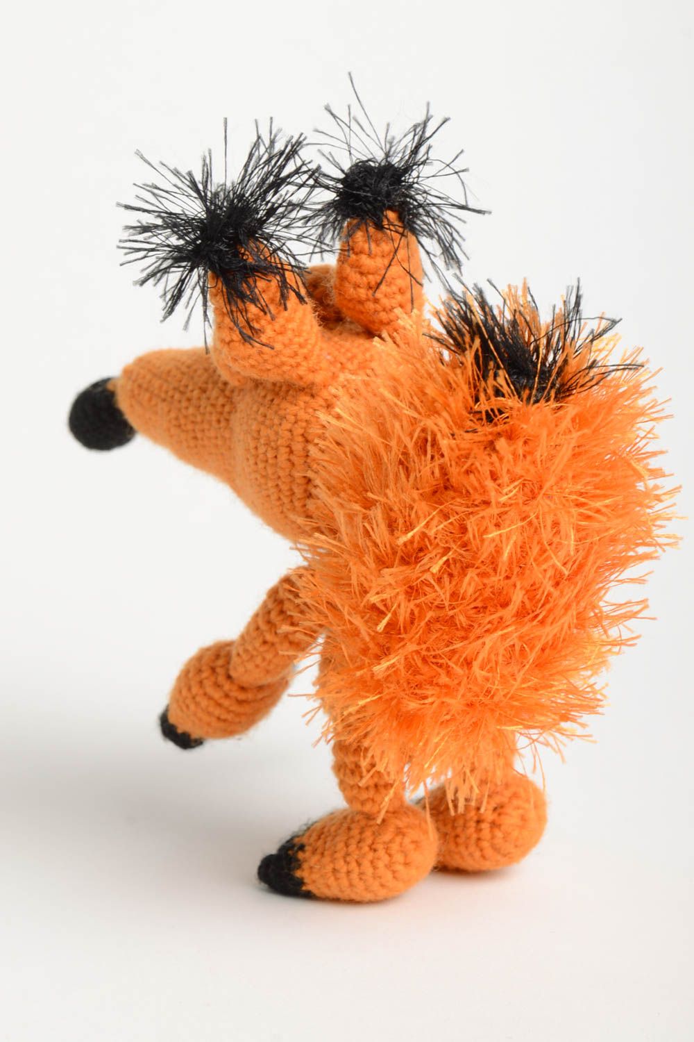 Gehäkeltes Spielzeug handmade Eichhörnchen Kuscheltier Geschenk Idee orange  foto 4