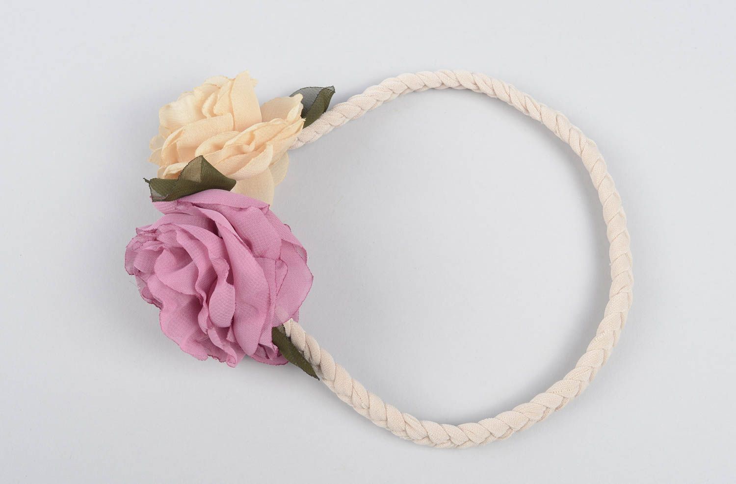 Niedliches Haarband mit Blumen handmade Designer Schmuck Accessoire für Haare  foto 4