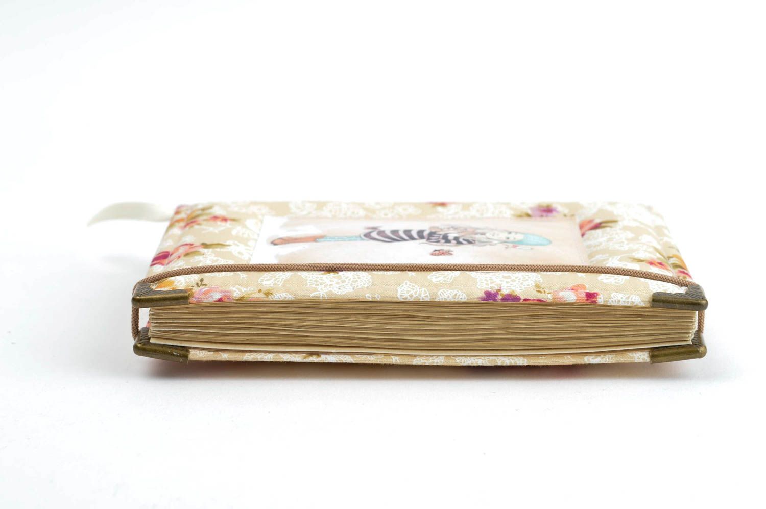 Handmade notebook stylish cotton notepad designer notepad with fabric cover photo 2