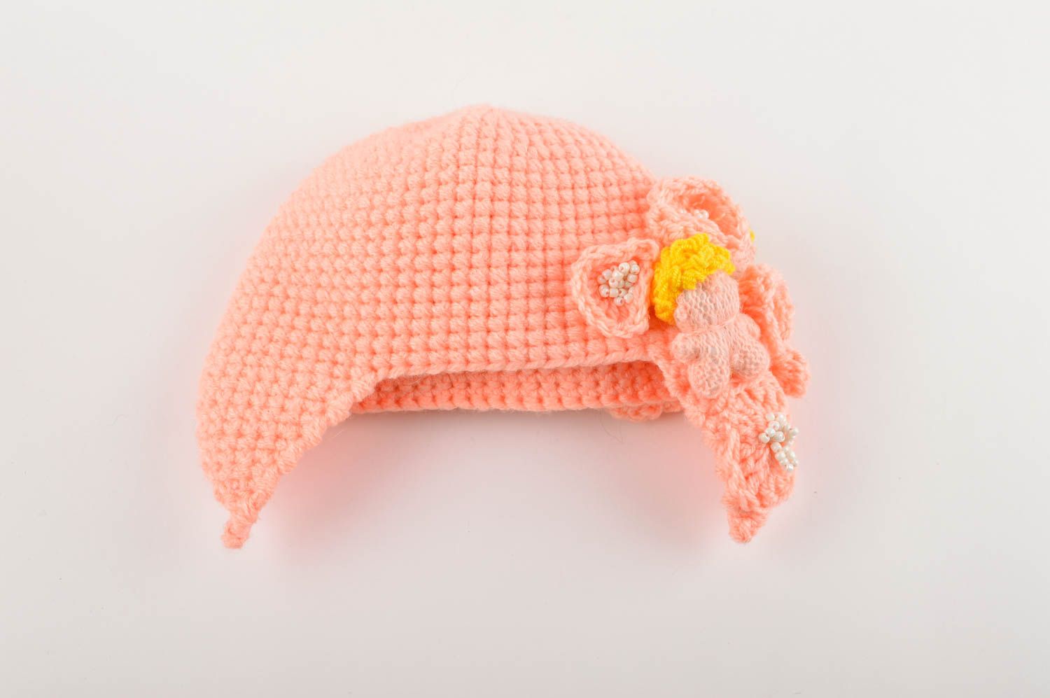 Handmade hat for girls designer hat warm hat winter woolen hat for children photo 5