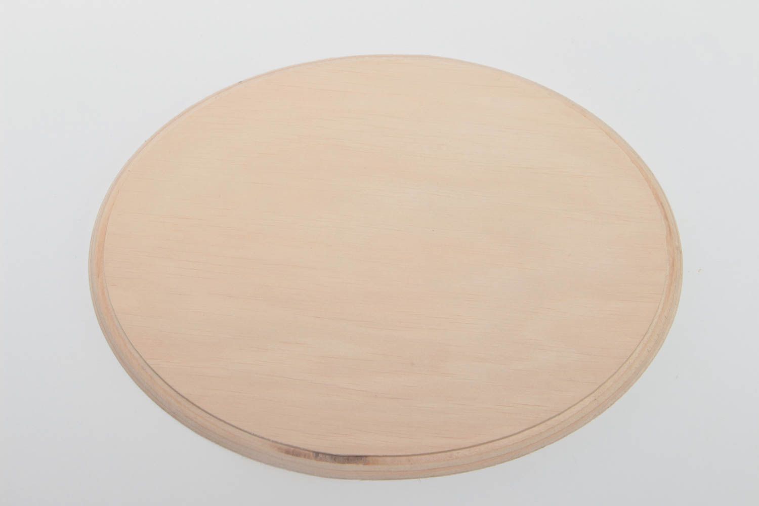 Handmade simple large round plywood craft blank for decoupage wall panel  photo 2