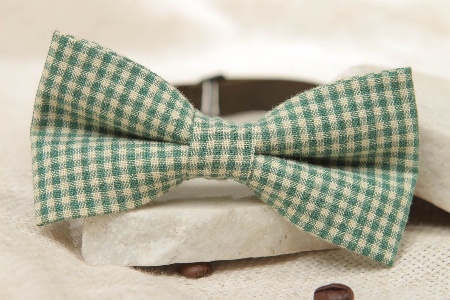 Unusual cotton fabric bow tie photo 5