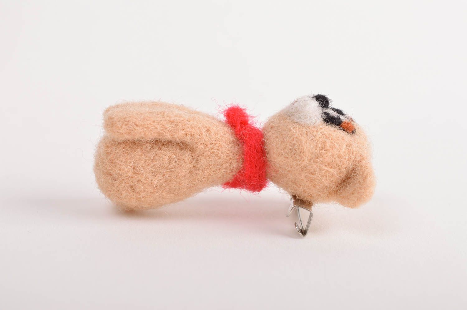 Handgefertigt Brosche Tier Schmuck aus Filz Accessoire für Frauen Katze foto 4