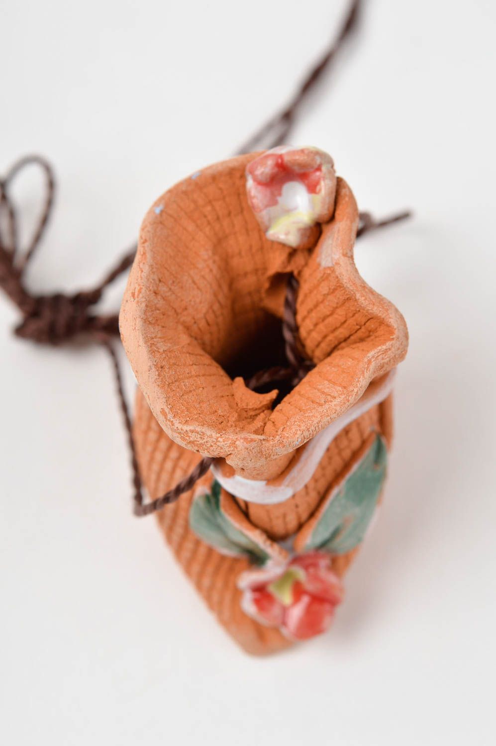 Figurine fait main Statuette miniature en forme de sac avec cordon Déco maison photo 5