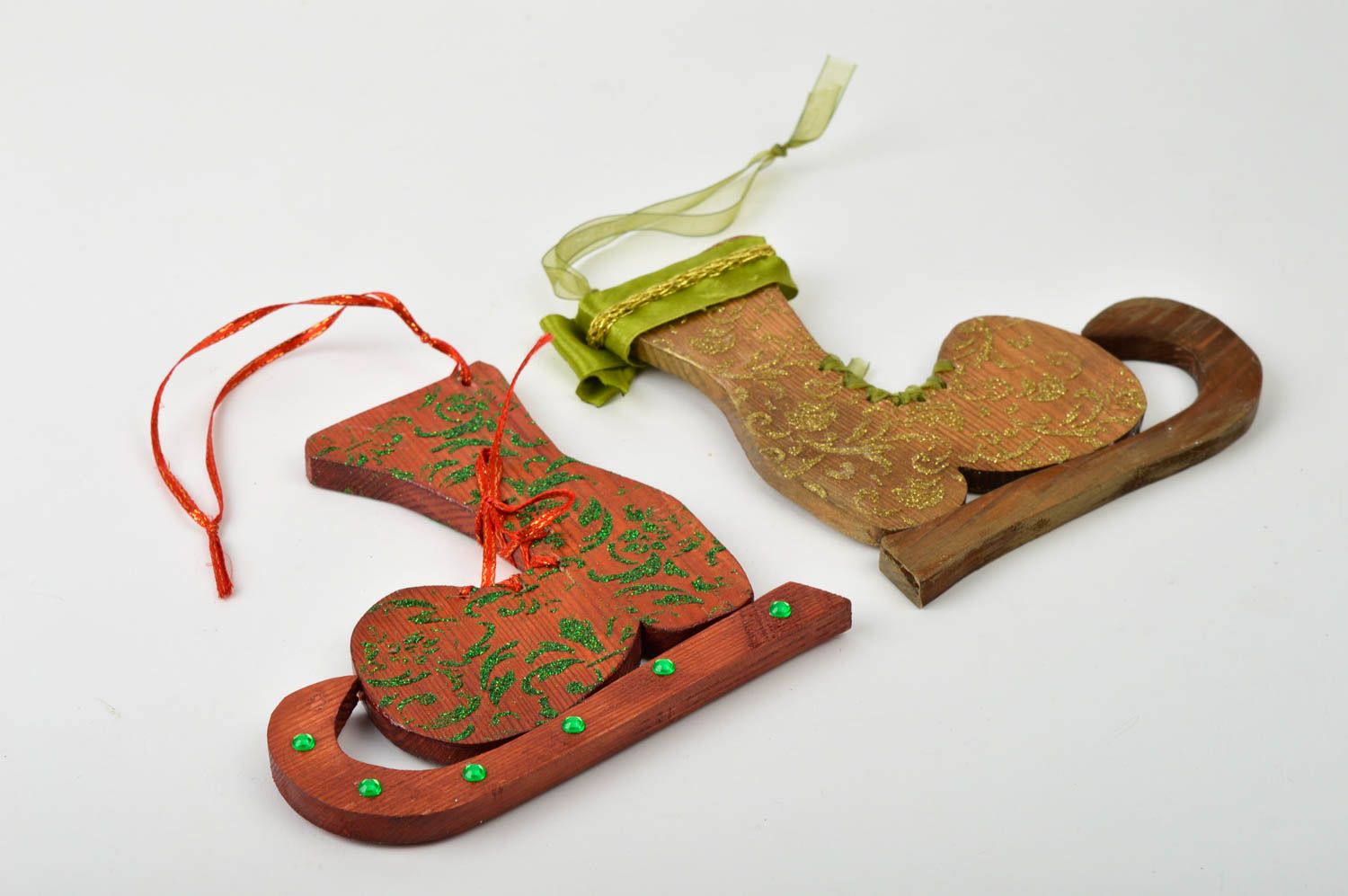Lovely handmade skates beautiful home accessories unusual Christmas decor photo 5